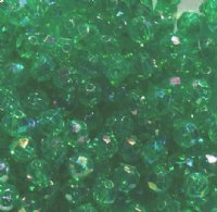 200 6mm Acrylic Faceted Green AB